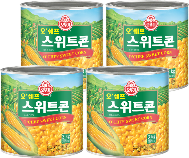 오뚜기 오쉐프 스위트콘 3kg, 4개