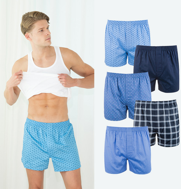 베이스알파에센셜 남성 소프트 순면 40수 트렁크 팬티 5p