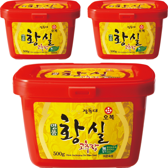 오복식품 명품 황실고추장, 500g, 3개