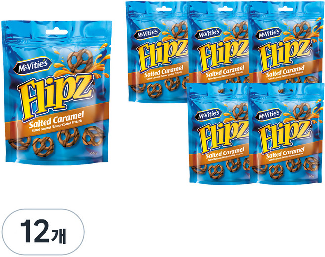 플립즈 카라멜 프레첼, 90g, 12개