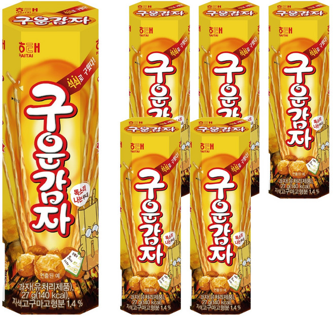 해태제과 구운감자, 27g, 6개