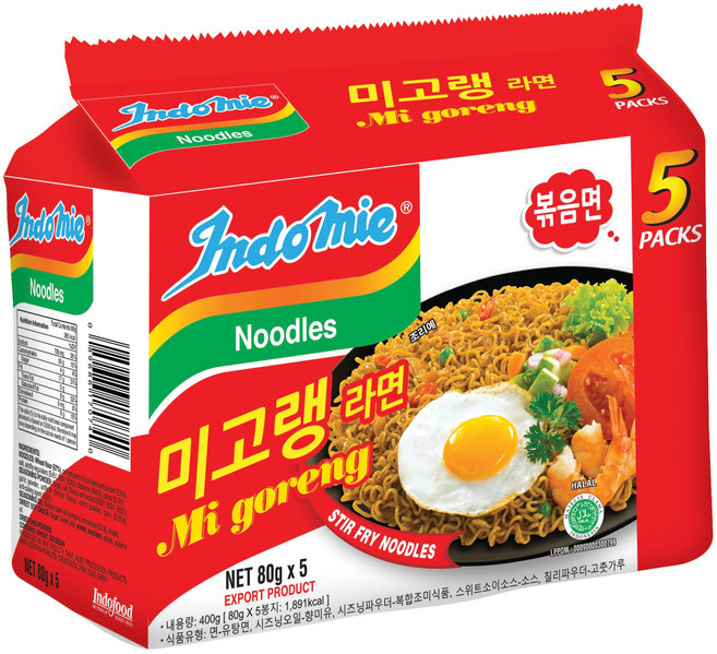 인도미 미고랭 라면, 5개