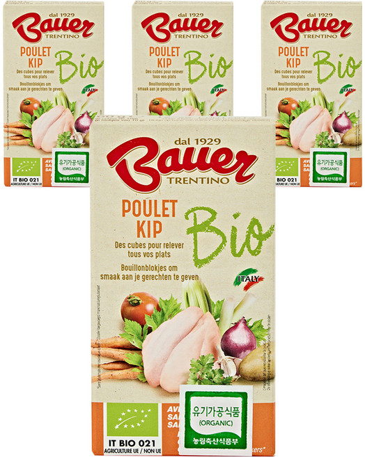 바우어 치킨 스톡큐브 60g, 4개