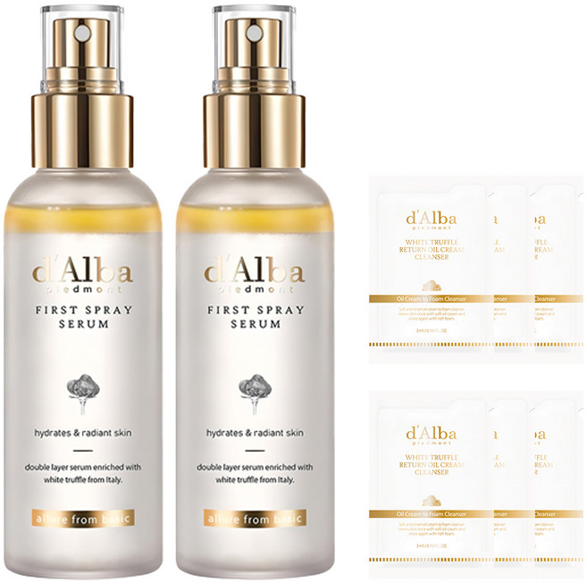 달바 화이트 트러플 퍼스트 스프레이 세럼 + 밸런싱 비건 클렌저 3개, 2개