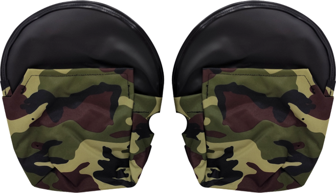 Junying Fang 立體機車手把套 尼龍防水布, 綠迷彩, 1雙