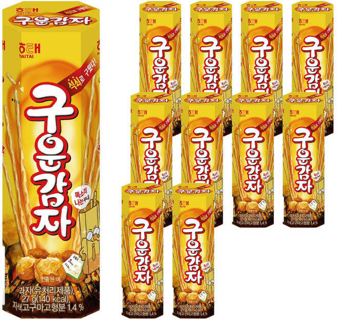 해태제과 구운감자, 27g, 11개
