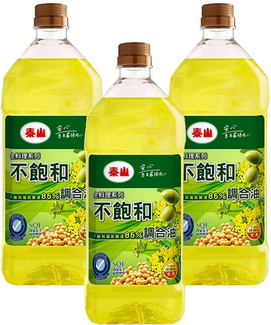 TAISUN 泰山 不飽和健康調合油, 2L, 3瓶