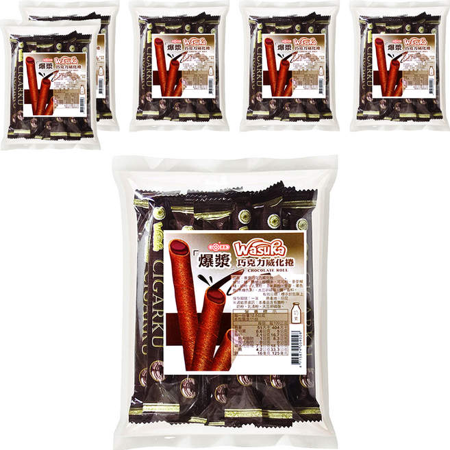 惠香 爆漿巧克力威化捲, 125g, 6袋