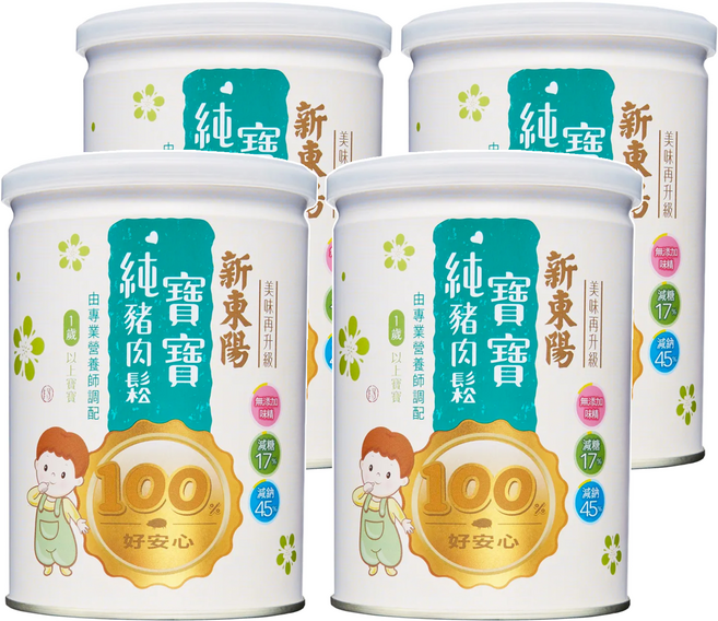 新東陽 寶寶純豬肉鬆 1歲以上, 120g, 4罐