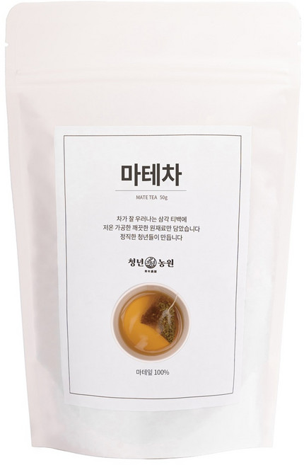 청년농원 저온가공 마테차 삼각티백, 1g, 50개입, 1개