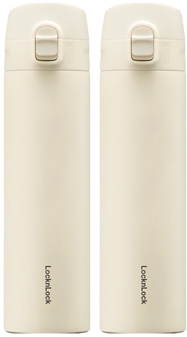 데일리 슬림핏 원터치 텀블러, 아이보리, 400ml, 2개
