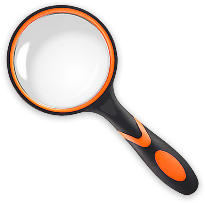 바코젤 손잡이 돋보기 직경 100mm, 오렌지, 1개
