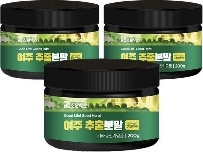 조은약초 여주 추출분말, 3개, 200g