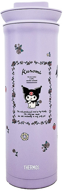 THERMOS 膳魔師 Kuromi 不銹鋼真空保溫壺, 酷洛米花園 紫色, 1個, 1000ml