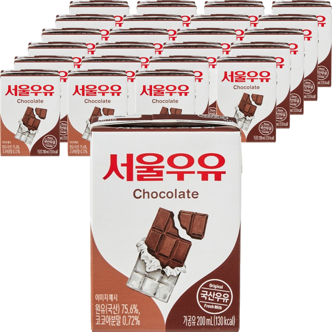 서울우유 초코 우유, 200ml, 24개