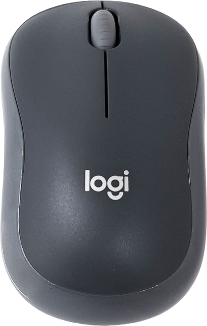 logitech 羅技 無線滑鼠, M186, 黑色 + 灰色