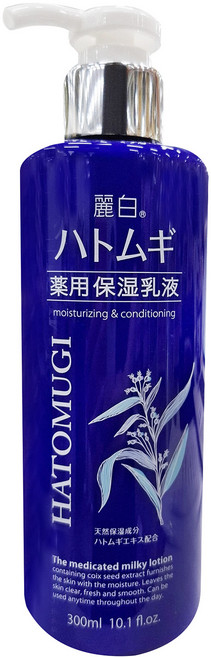 KUMANO 熊野油脂 麗白 薏仁高保濕臉部乳液, 300ml, 1瓶