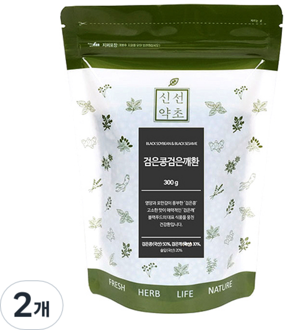 신선약초 검은콩검은깨환, 2개, 300g