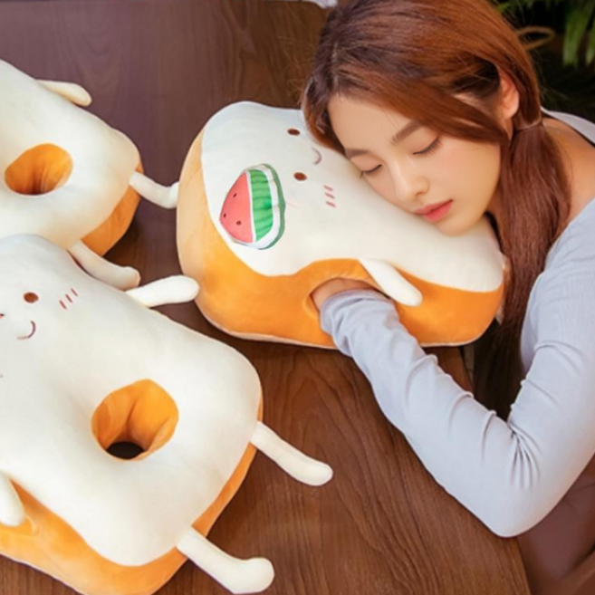 에델린 사무실 학교 토스트 낮잠 팔베개, 수박