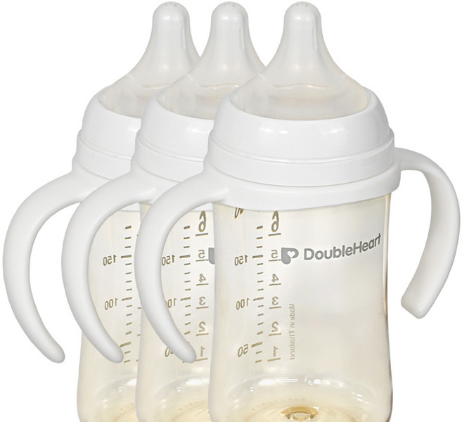 순수아 더블하트 3세대 젖병 호환 젖병손잡이 고급형, 화이트, 3개
