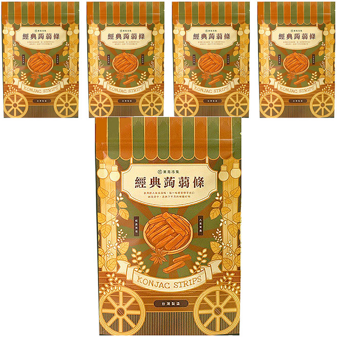 Green Market 菓青市集 香蒜蒟蒻條, 200g, 5包