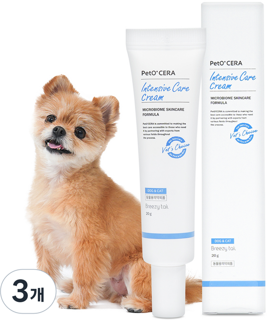 페토세라 인텐시브 반려동물 진정 피부연고, 20g, 3개