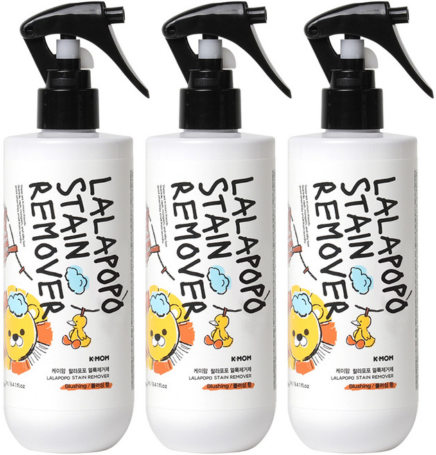 케이맘 랄라포포 유아용 얼룩제거제, 280ml, 3개