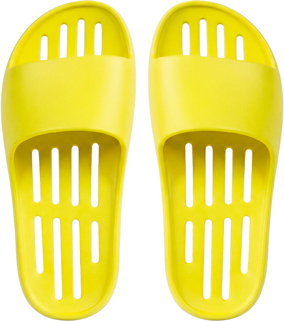 쟈니베어 프리미엄EVA 부드러운 플랫 물빠짐 욕실화, 1개, 레몬 팝