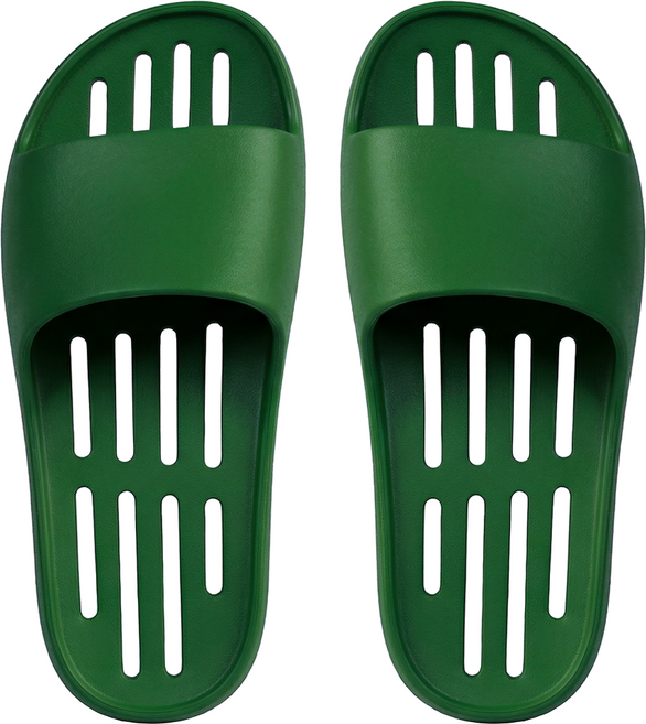 쟈니베어 프리미엄EVA 부드러운 플랫 물빠짐 욕실화, 1개, 포레스트 그린