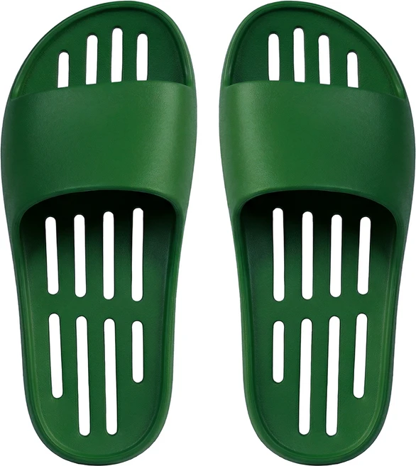 쟈니베어 프리미엄EVA 부드러운 플랫 물빠짐 욕실화, 1개, 포레스트 그린 - 쿠팡