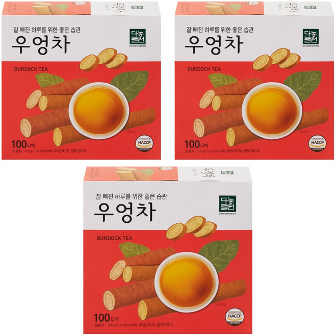 다농원 우엉차 티백, 1g, 100개입, 3개