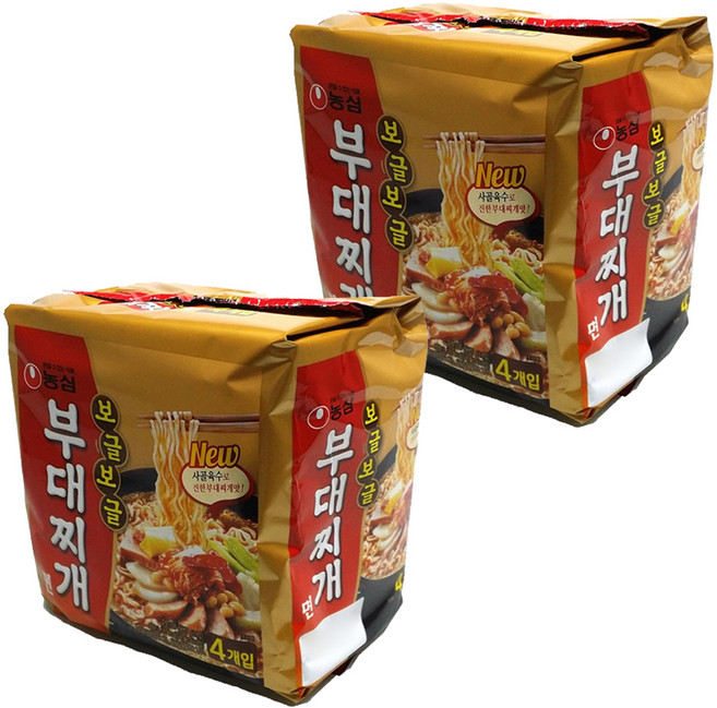 농심 보글보글 부대찌개면 127g, 8개