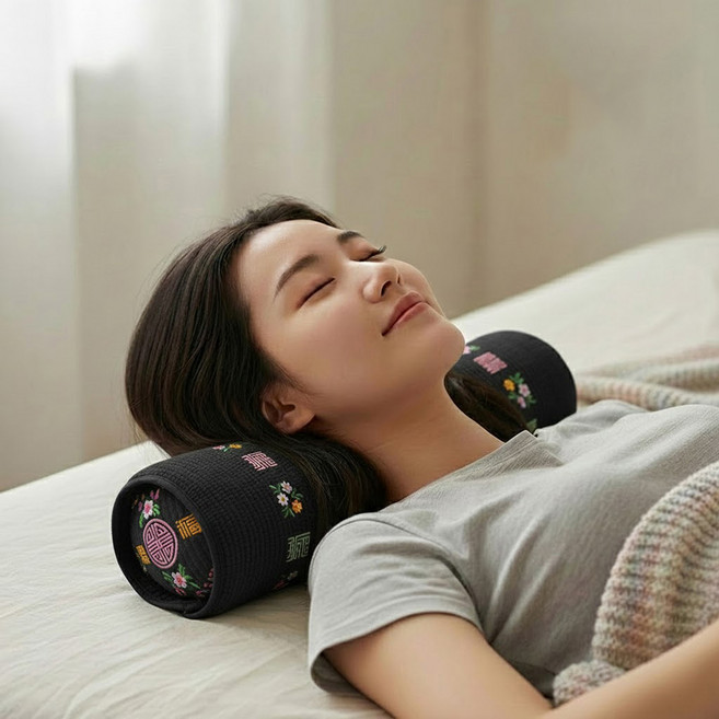 베고자니 피그먼트 목 베개, 숯색, 1개