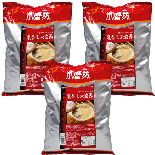 小磨坊 乳香玉米濃湯, 1kg, 3包
