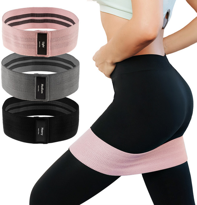 코멧 스포츠 힙 밴드 3종 세트 (전용 파우치 포함), 혼합 3종