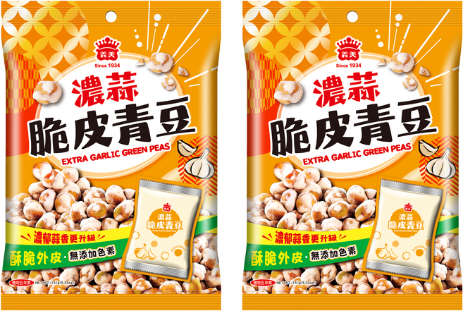 義美 濃蒜脆皮青豆, 151g, 2袋