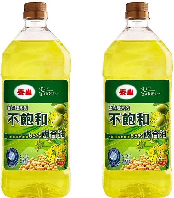 TAISUN 泰山 不飽和健康調合油, 2L, 2瓶