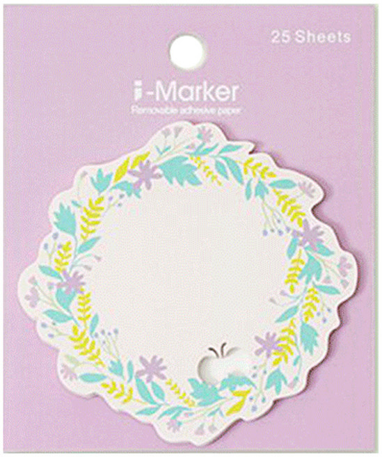 知音文創 i-Marker 花圈便利貼 / 蝴蝶, 1本, 25張