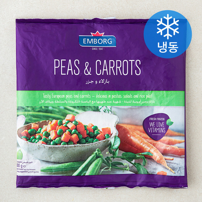 엠보그 완두 & 당근 (냉동), 1개, 900g