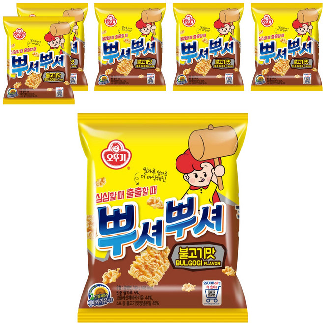 오뚜기 뿌셔뿌셔 불고기맛, 90g, 6개