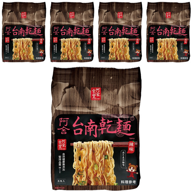 阿舍食堂 台南乾麵 辣味, 25包