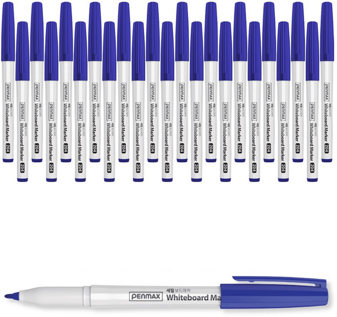 펜맥스 12각 세필 보드마카 파랑, 청색, 24개
