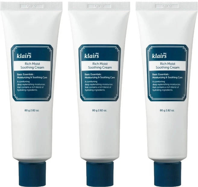 클레어스 리치 모이스트 수딩 크림, 80g, 3개 - 쿠팡