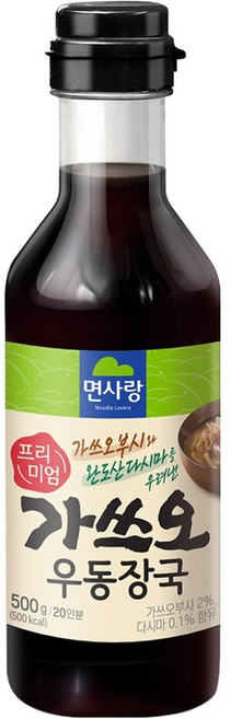 면사랑 프리미엄 가쓰오 우동장국, 500g, 1개