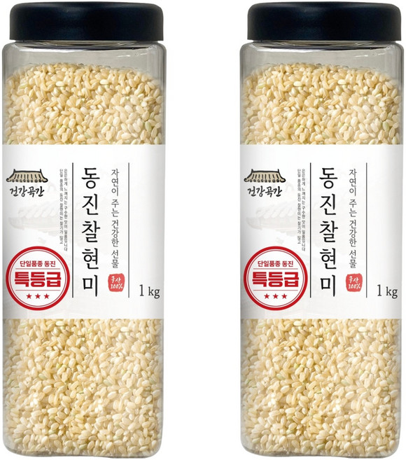 건강곡간 동진 특 찰현미, 1kg, 2개