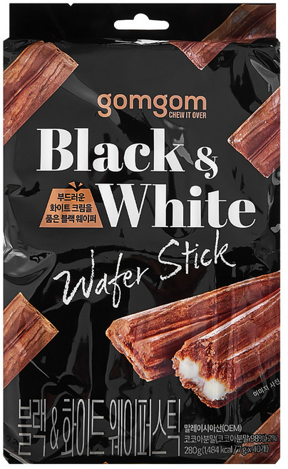 곰곰 블랙&화이트 웨이퍼스틱, 280g, 1개