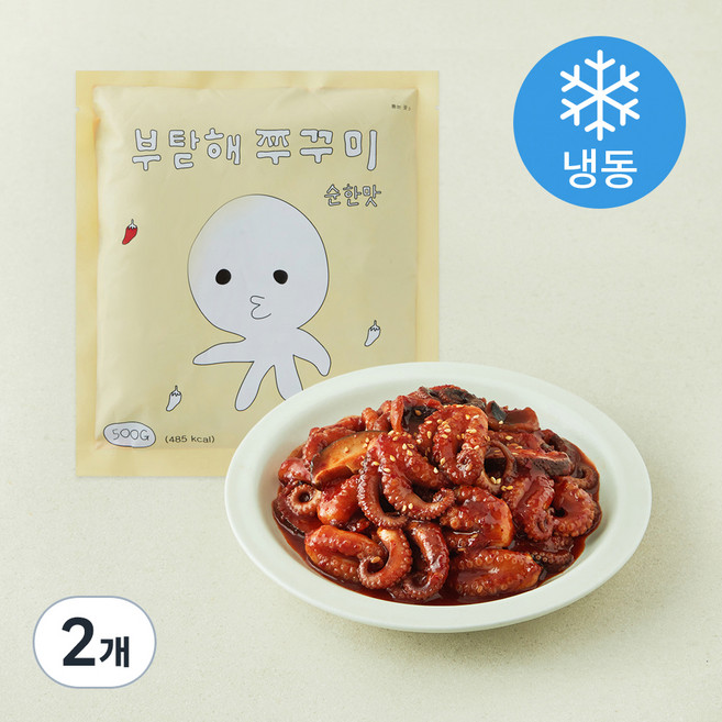 부탇해 쭈꾸미 볶음 순한맛 (냉동), 500g, 2개