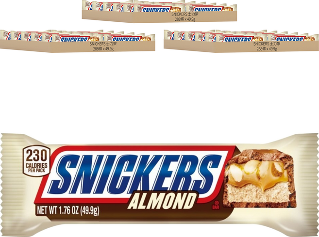 SNICKERS 士力架 杏仁巧克力, 49.9g, 864條