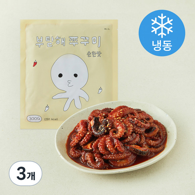 부탇해 쭈꾸미 순한맛 (냉동), 300g, 3개