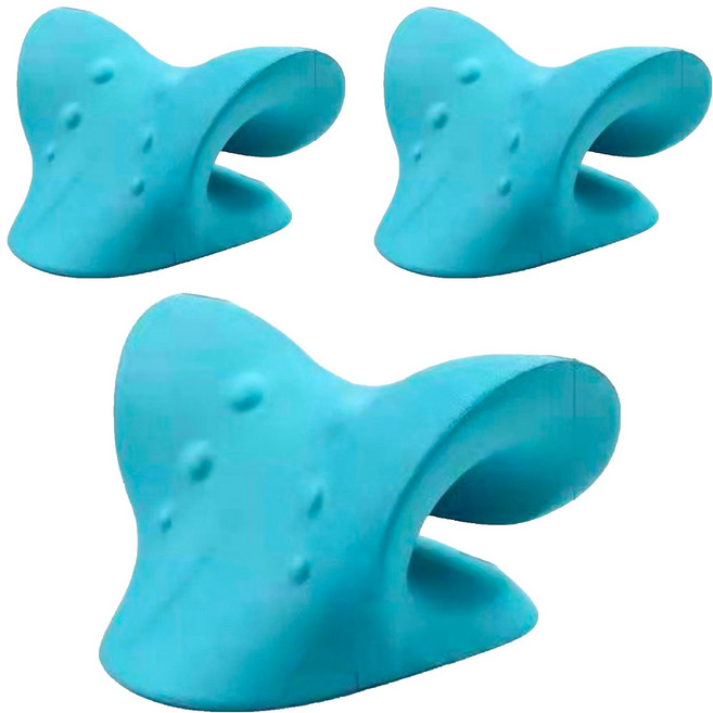 세렌틱 경추 목 어깨 맛사지베개, 블루, 3개